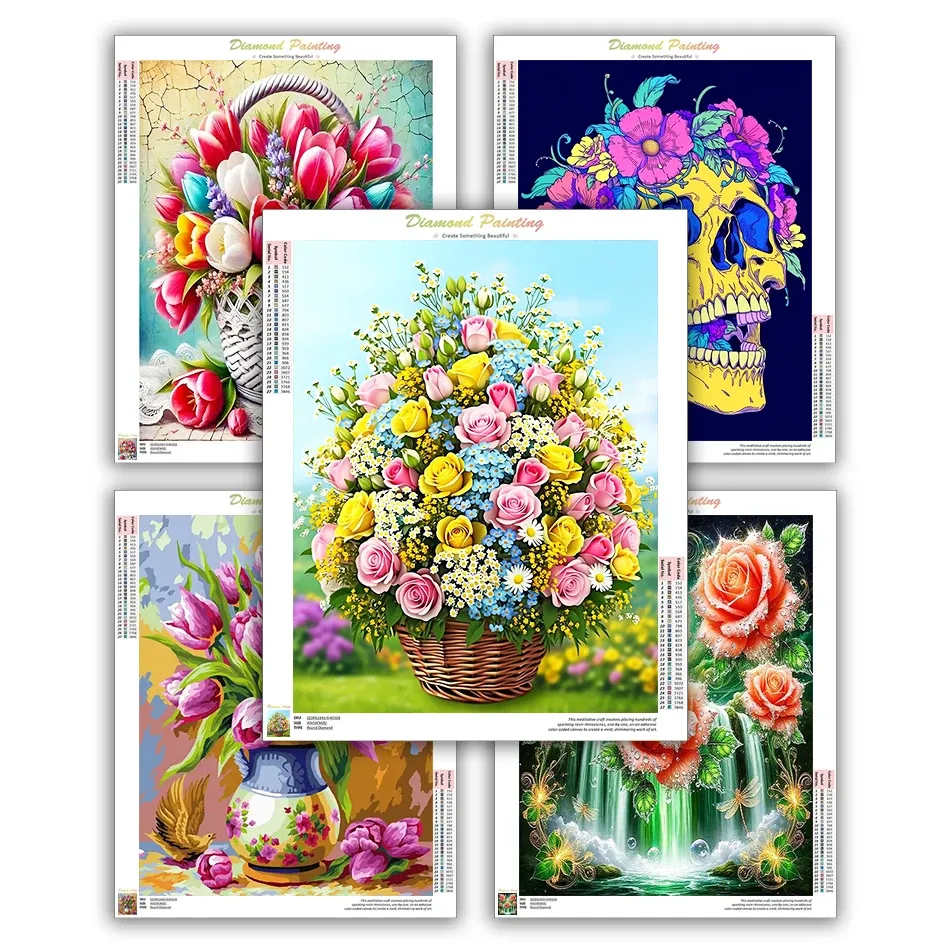 Diamantmalerei Blumen 20x30 bis 40x50cm