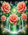Diamantmalerei Blumen 20x30 bis 40x50cm – Farbe DZDP122136