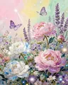 Diamantmalerei Blumen 20x30 bis 40x50cm – Farbe DZDP122345