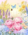 Diamantmalerei Blumen 20x30 bis 40x50cm – Farbe DZDP128718