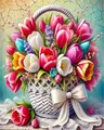 Diamantmalerei Blumen 20x30 bis 40x50cm – Farbe DZDP131358