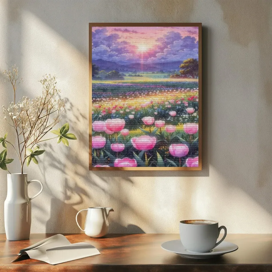 Diamantmalerei Blumen Anfänger 20 bis 50 cm