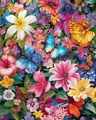 Diamantmalerei Blumen Anfänger 20 bis 50 cm – Farbe DZDP131837