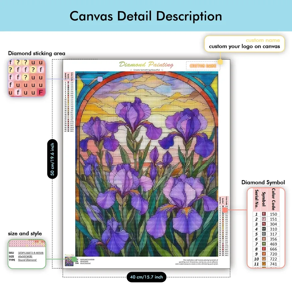 Diamantmalerei Blumen Zubehör Malerei Diamanten Handarbeit 5D Set