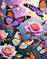 Diamantmalerei Blumen Zubehör Malerei Diamanten Handarbeit 5D Set – Farbe DZDP122642