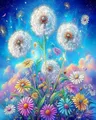 Diamantmalerei Blumenmuster 20x50cm bis 40x50cm – Farbe DZDP122138