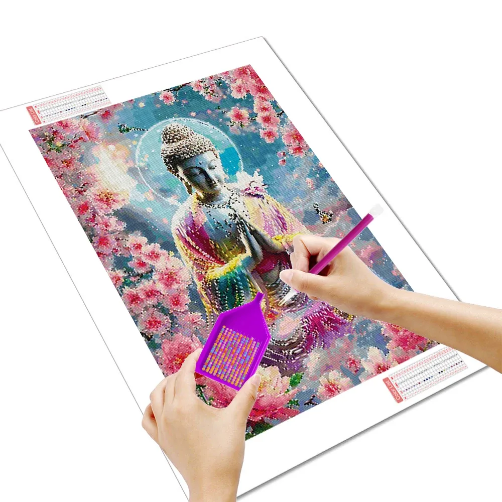 Diamantmalerei Buddha Blume 20 bis 70 cm