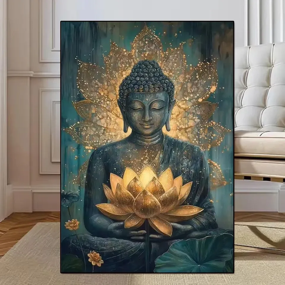 Diamantmalerei Buddha Porträt 25 bis 50 cm rund oder eckig