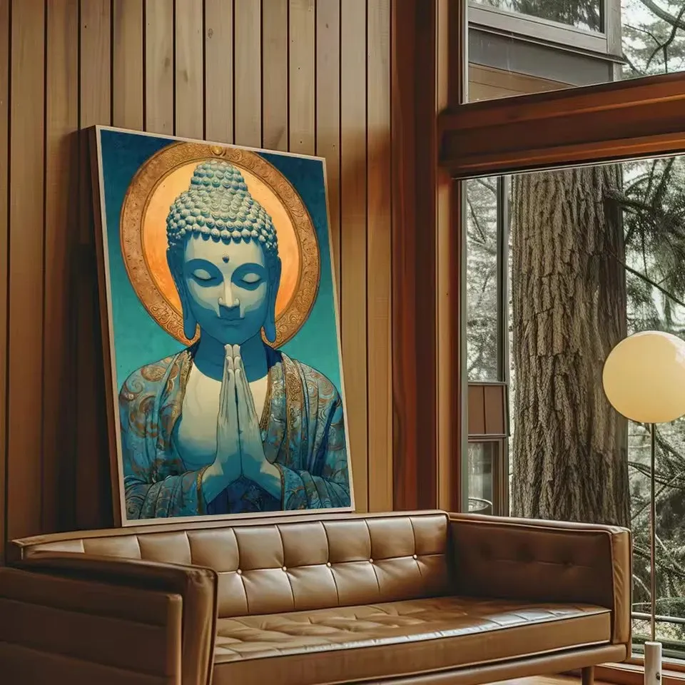 Diamantmalerei Buddha Porträt 25 bis 50 cm rund oder eckig