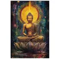 Diamantmalerei Buddha Porträt 25 bis 50 cm rund oder eckig – Farbe FC2001