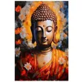 Diamantmalerei Buddha Porträt 25 bis 50 cm rund oder eckig – Farbe FC2006