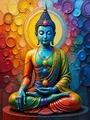 Diamantmalerei Buddha Statue 20 bis 70 cm – Farbe 3219
