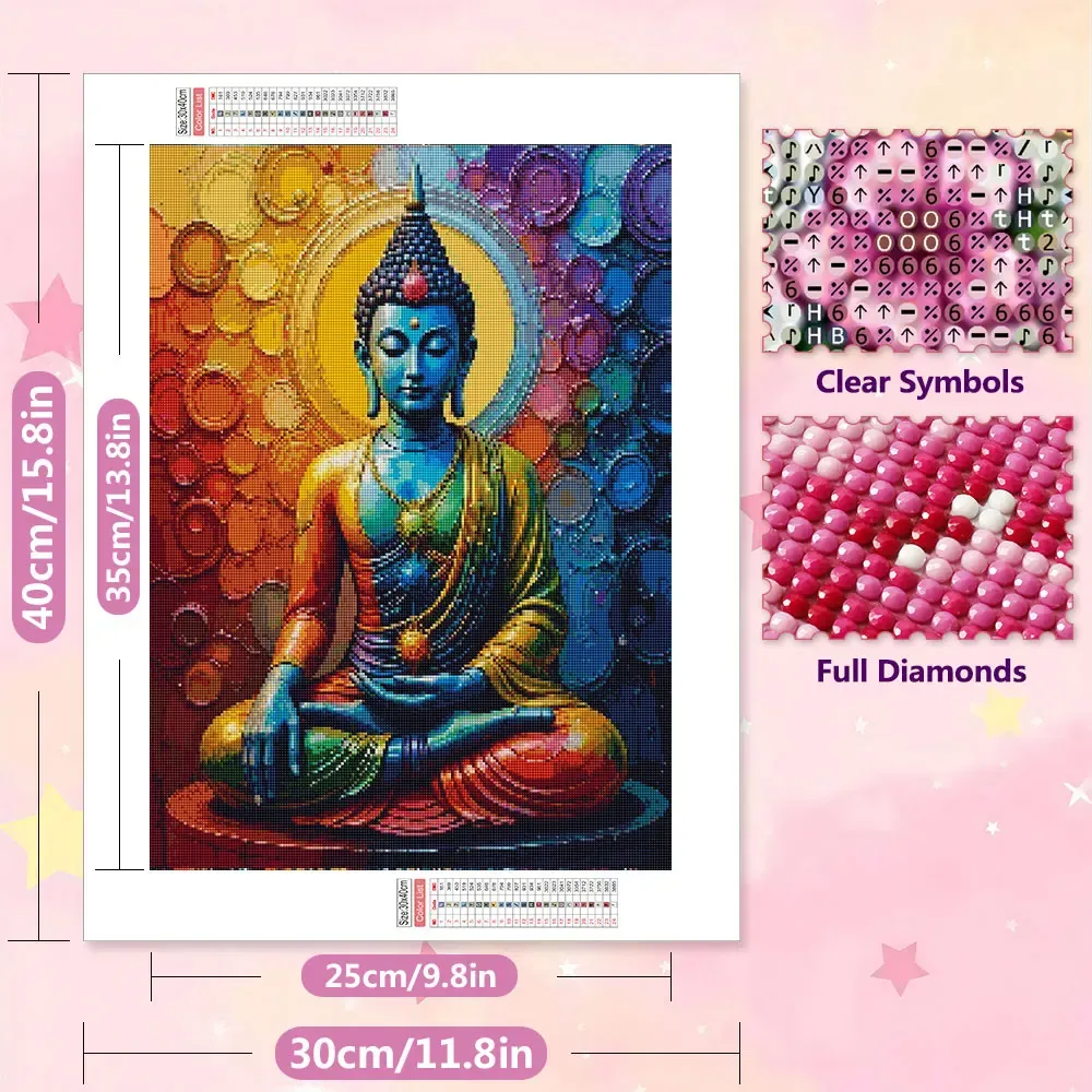 Diamantmalerei Buddha Statue 20 bis 70 cm