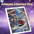 Diamantmalerei Bus Winterlandschaft Schnee 20 bis 70 cm – 2