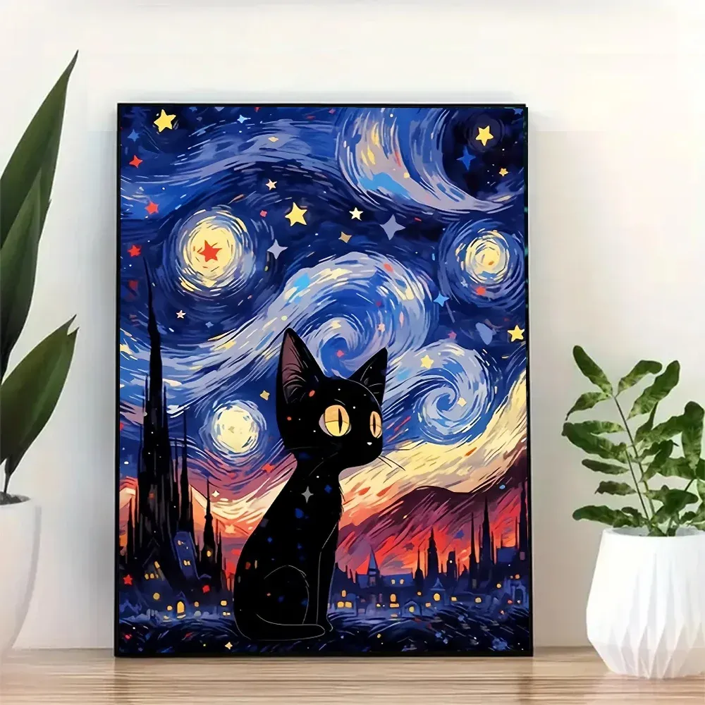 Diamantmalerei Cartoon Mädchen Wolf 20x30 bis 50x70cm