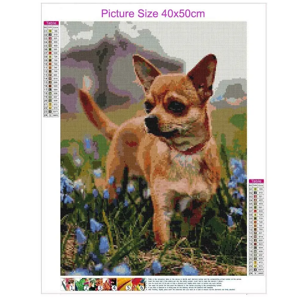 Diamantmalerei Chihuahua Hund Mosaik für Wohnkultur