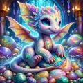 Diamantmalerei Drache Tier 20x20 bis 50x50cm – Farbe 5102