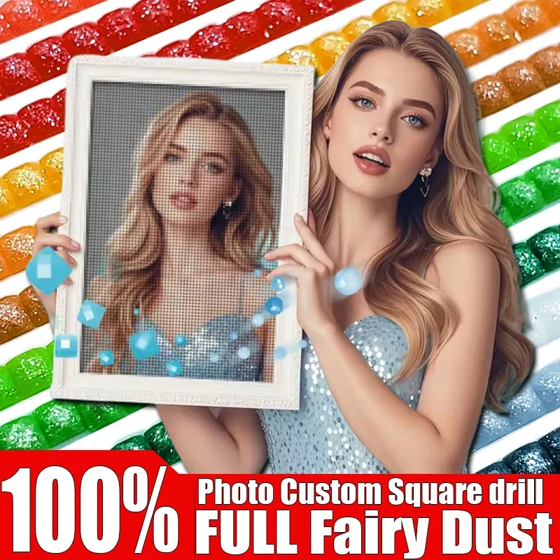 Diamantmalerei eigenes Foto Feenstaub 15 bis 40 cm quadratisch