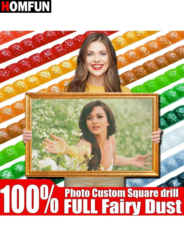 Diamantmalerei eigenes Foto Feenstaub 15 bis 40 cm quadratisch