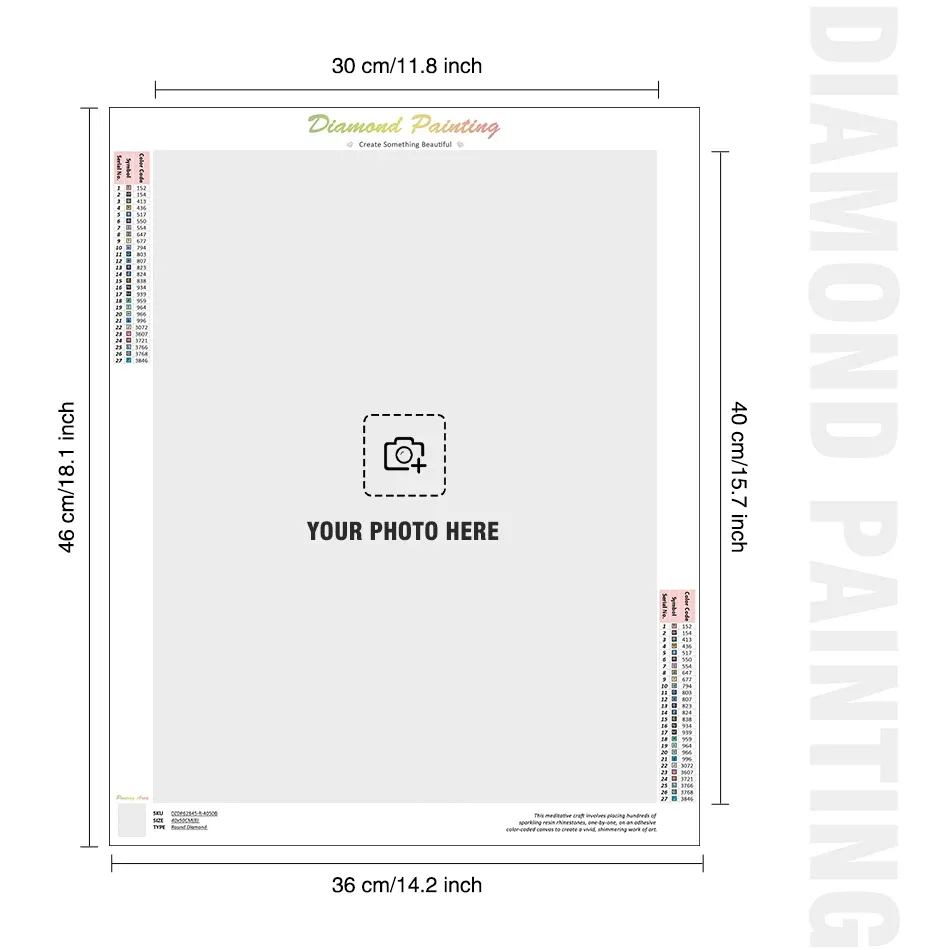 Diamantmalerei eigenes Foto quadratisch oder rund 20 bis 40 cm