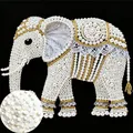 Diamantmalerei Elefant 30x30cm – Farbe WEISS