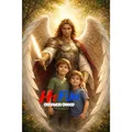 Diamantmalerei Erzengel Michael 25 bis 65 cm – Color Burgunderrot