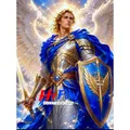 Diamantmalerei Erzengel Michael 25 bis 65 cm – Color Hellgrau
