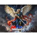 Diamantmalerei Erzengel Michael 25 bis 65 cm – Color Marineblau