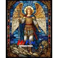 Diamantmalerei Erzengel Michael 25 bis 65 cm – Color schwarz