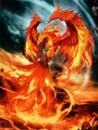 Diamantmalerei Feuer Phoenix Tier Mosaik für Wohnkultur – Farbe Gelb (7)