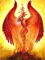 Diamantmalerei Feuer Phoenix Tier Mosaik für Wohnkultur – Farbe Hellgrau (8)