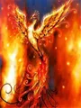 Diamantmalerei Feuer Phoenix Tier Mosaik für Wohnkultur – Farbe Rot (2)
