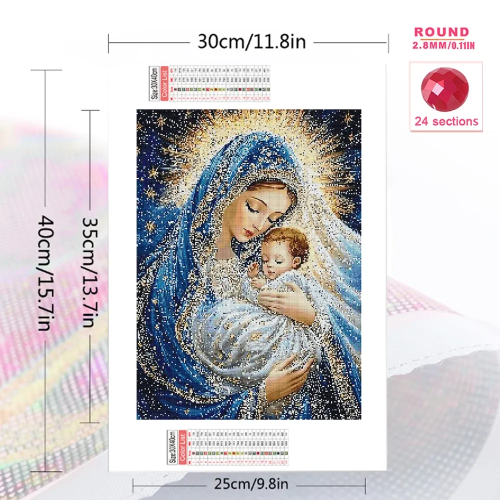 Diamantmalerei Frau Porträt 20 bis 70 cm