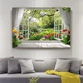 Diamantmalerei Frühlingsgarten Tulpen 20x25 bis 45x60 cm – 1