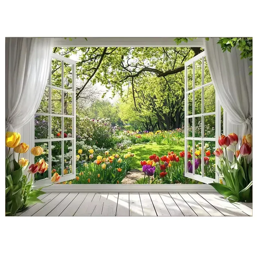 Diamantmalerei Frühlingsgarten Tulpen 20x25 bis 45x60 cm