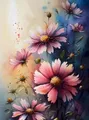 Diamantmalerei Gänseblümchen Blumen 20x30 bis 50x70cm – Farbe 5739