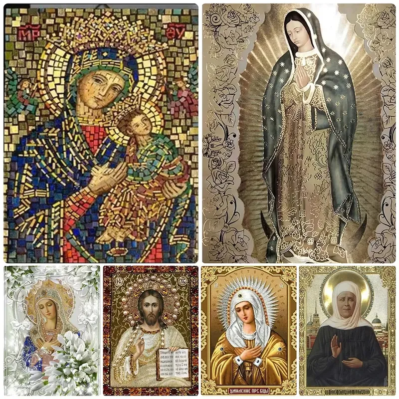 Diamantmalerei Guadalupe Jesus 20 bis 70 cm