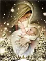 Diamantmalerei Guadalupe Jesus 20 bis 70 cm – Farbe Grün (B7)