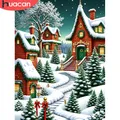 Diamantmalerei Haus Winterlandschaft 20 bis 70 cm rund oder eckig – 1