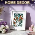 Diamantmalerei Haus Winterlandschaft 20 bis 70 cm rund oder eckig – 3