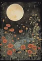 Diamantmalerei Hexe Katze Kürbis Mond 20 bis 70 cm – Farbe B10