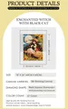 Diamantmalerei Hexe Schwarze Katze 45x60cm – 4
