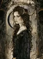 Diamantmalerei Hexe Tarot Mond Göttin Kreuzstich Mosaik Kits – Farbe HKQTA1090-2