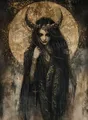 Diamantmalerei Hexe Tarot Mond Göttin Kreuzstich Mosaik Kits – Farbe HKQTA1090-1