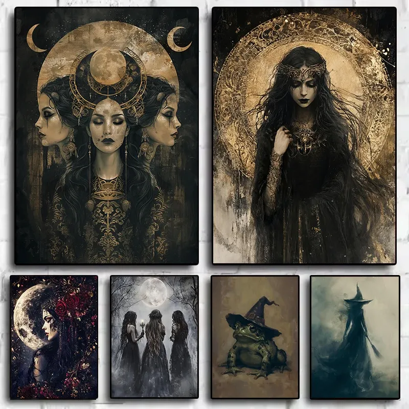 Diamantmalerei Hexe Tarot Mond Göttin Kreuzstich Mosaik Kits
