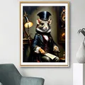 Diamantmalerei Hut Katze Waschbär 20x25 bis 35x45 cm – 2