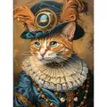 Diamantmalerei Hut Katze Waschbär 20x25 bis 35x45 cm – Farbe MX1713
