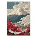 Diamantmalerei Japan Landschaft 20x30 bis 40x50cm – Farbe Blau (XI-4086)