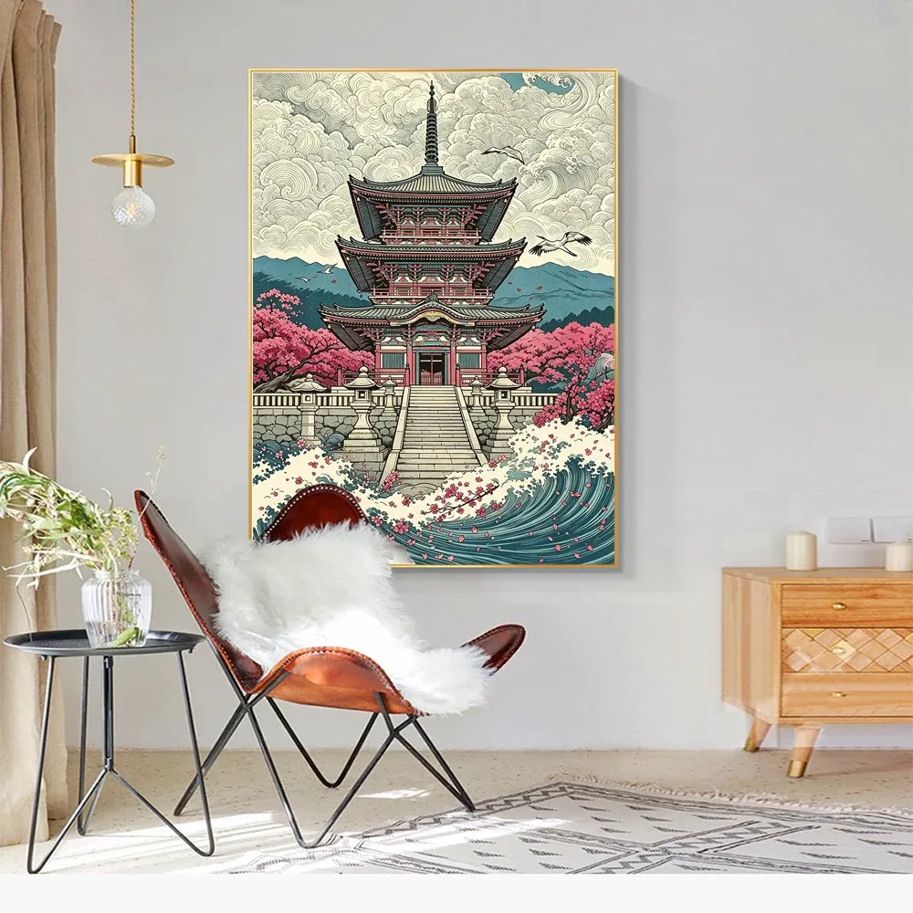 Diamantmalerei Japan Landschaft 20x30 bis 40x50cm