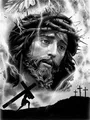 Diamantmalerei Jesus 20 bis 50 cm – Farbe Burgunderrot (4)